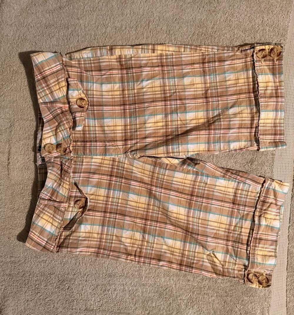 Jolt Plaid Bermuda Shorts Size 13 Multicolor Cotton Cuffed Y2K